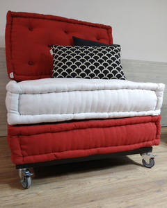 Sillón esquinero modular tatami con Bases Sendai con respaldo - comprar online