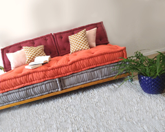 Imagen de Sillón esquinero modular tatami con Bases Sendai con respaldo