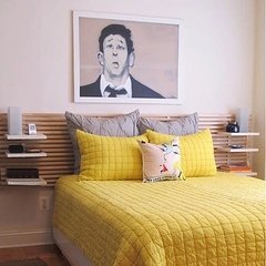 Respaldo Flam con Mesa de Luz Flotante madera guatambú maciza - comprar online