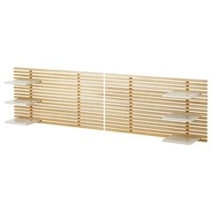 Respaldo Flam con Mesa de Luz Flotante madera guatambú maciza - FENIX manufactura de muebles