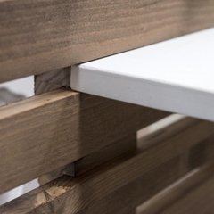 Respaldo Flam con Mesa de Luz Flotante madera guatambú maciza - comprar online