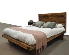 Cama Japonesa con respaldo madera sustentable pallet reciclado