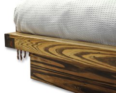 Imagen de Cama Japonesa con respaldo madera sustentable pallet reciclado