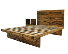 Cama Japonesa con respaldo madera sustentable pallet reciclado - tienda online