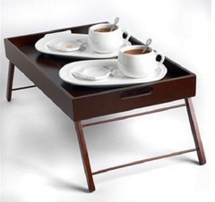 Bandeja Cama Desayuno Manija Servir Madera Con Patas