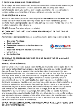 FAIXA PARA BRAÇOS C/ ELÁSTICO COSTAS MANGAS 7/8 BEGE KELOGEL - comprar online