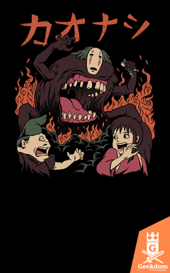 Camiseta A Viagem de Chihiro - Kaiju Sem-Face - by Vincent Trinidad Art | Geekdom Store | www.geekdomstore.com 