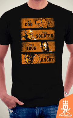 Camiseta Vingadores - O Deus, o Soldado, o Ferro e o Nervosinho - by Ddjvigo | www.geekdomstore.com