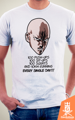 Camiseta One-Punch Man - Treinamento - by Piccolo | Geekdom Store | www.geekdomstore.com 