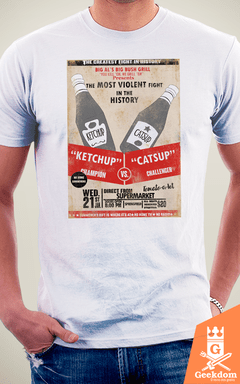 Camiseta Simpsons - Ketchup vs Catsup - by PsychoDelicia | Geekdom Store | www.geekdomstore.com 