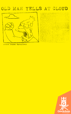 Camiseta Simpsons - Vovô no Jornal - by PsychoDelicia | Geekdom Store | www.geekdomstore.com