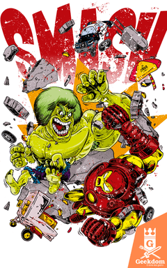 Camiseta Vingadores - Hulk Smash Iron Man - by Cardosonot