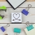 Sello 3,5 x 3,5 cm ( Corazon flecha )