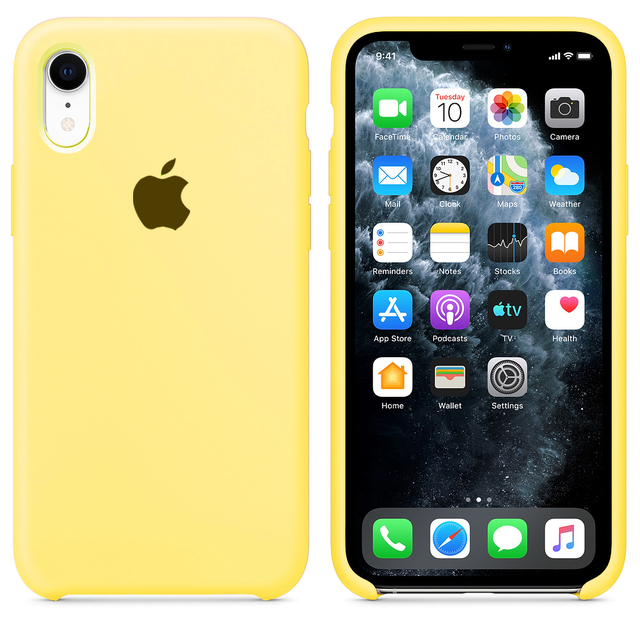 Capa de Silicone para Iphone XR - Amarela