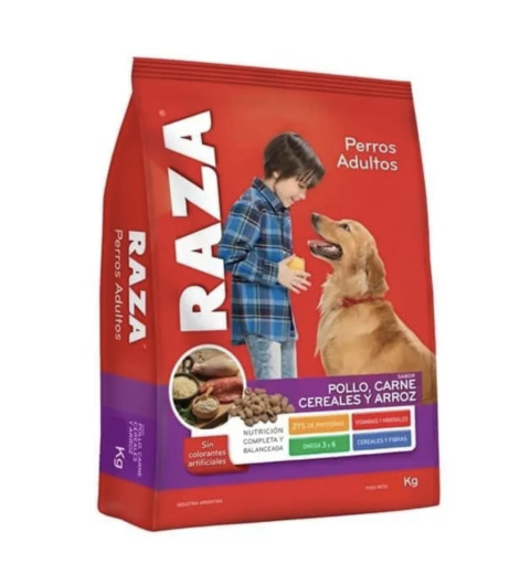 Raza Perro Adulto x 21 kg - Sabor Pollo, Carne, Cereales y Arroz