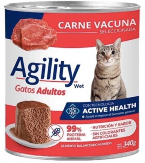 Lata Agility Cats Carne x 340 gr