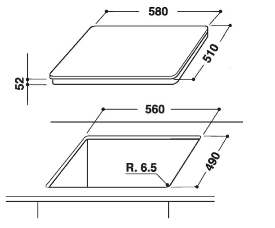 ARISTON NIA 640 B ANAFE VITRO INDUCCION 60 (6446)