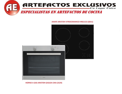 ARISTON GA3 124 C IX A HORNO A GAS CON SPIEDO Y GRILL (3124)