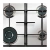 WHIRLPOOL GMA6422X ANAFE A GAS 60CM TRIP CORONA (6422) - comprar online