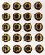 Olho 3D - Dourado Avermelhado 9mm com 20 Unidades