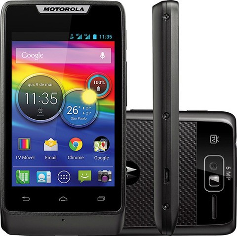 Motorola MOTOGO! TV Dual Chip EX440 com TV Digital, Câmera 3MP, MP3, FM,  Bluetooth, Wi-Fi, Fone de Ouvido e Cartão de 2GB