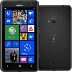 Celular Desbloqueado Nokia Lumia 625 Preto com Windows Phone 8, Tela 4.7", Processador 1.2GH - comprar online