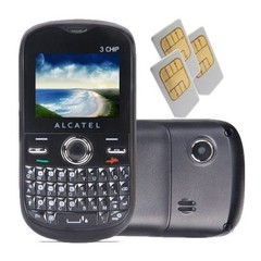 10 pçs Celular Alcatel One Touch 678g, Tri Chip, Preto