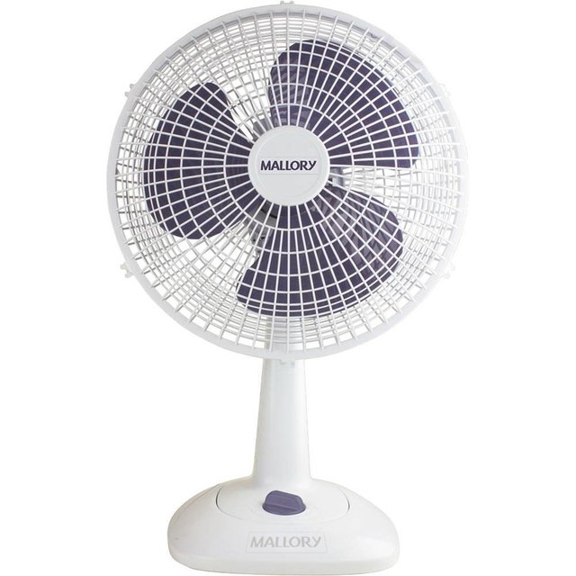 Ventilador De Mesa Mallory Boreal Security Velocidades Cm Branco