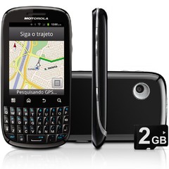 Celular Motorola Spice Key XT316 CAM 3MP, Android, QWERTY, MP3, FM, 3G, GPS, Wi-Fi, Bluetooth, Fone e Cartão 2GB