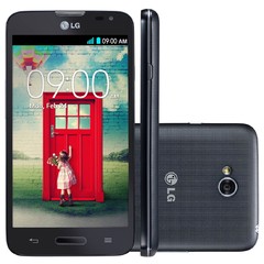 Smartphone LG L70 Dual D325 PRETO com Tela de 4,5", Dual Chip, Android 4.4, Câmera 8MP e Processador Snapdragon 200 1.2 GHz Dual-Core