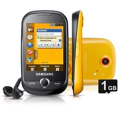 SAMSUNG CORBY GT-S3650 AMARELO C/ CÂM 2MP, MP3, RÁDIO FM, LCD DE 2,8" TOUCH SCREEN, CARTÃO 1GB + 2 CAPINHAS GRÁTIS