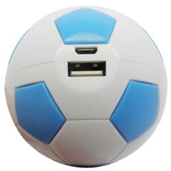 Carregador Portatil para Celular Power Bank Bola de Futebol para Emergencia Azul
