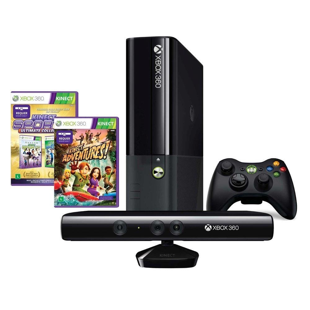 Sensor Kinect Branco Xbox 360 + 2 Jogos De Brinde - Desconto no Preço