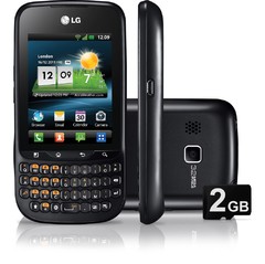 Smartphone LG Optimus Pro C660H, Android 2.3, 3.2MP, Qwerty/Touch, 3G, Wi-Fi, Preto