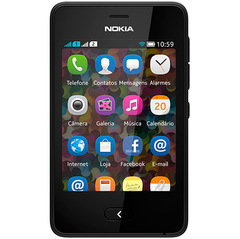 Celular Desbloqueado Nokia Asha 501 Preto com Dual Chip, Câmera 3.2MP, Touch Screen, Wi-Fi - comprar online