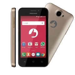 Smartphone Positivo S420 Dourado com Dual Chip, Tela 4", Android 5.1, Câmera 3.2MP, 3G, Wi-Fi, Bluetooth e Processador Dual Core de 1.3Ghz - infotecline