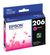 Cartucho Epson 206 Magenta