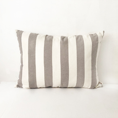 FUNDA DE LINO RAYADA VISÓN 50X70CM (OUTLET)