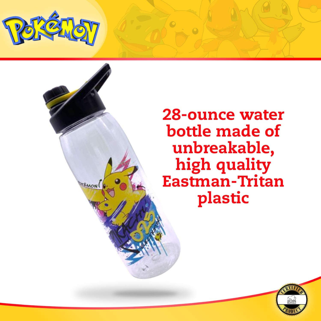 Pokemon: Skate Graffiti - Electrifying Pikachu 28oz Tritan Water Bottle with Screw Lid