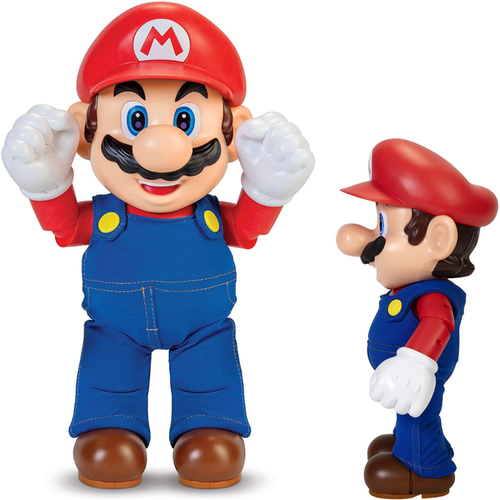 SUPER MARIO It's-A Me, Mario! Collectible Action Figure, Talking Posable  Mario Figure, 30+ Phrases and Game Sounds – 12 Inches Tall!, Orange