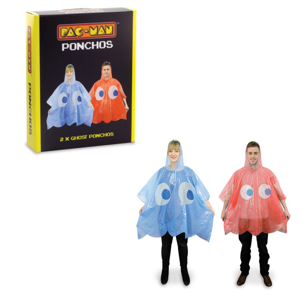 Pac-Man Ponchos para la lluvia: Set de 2 Ghosts