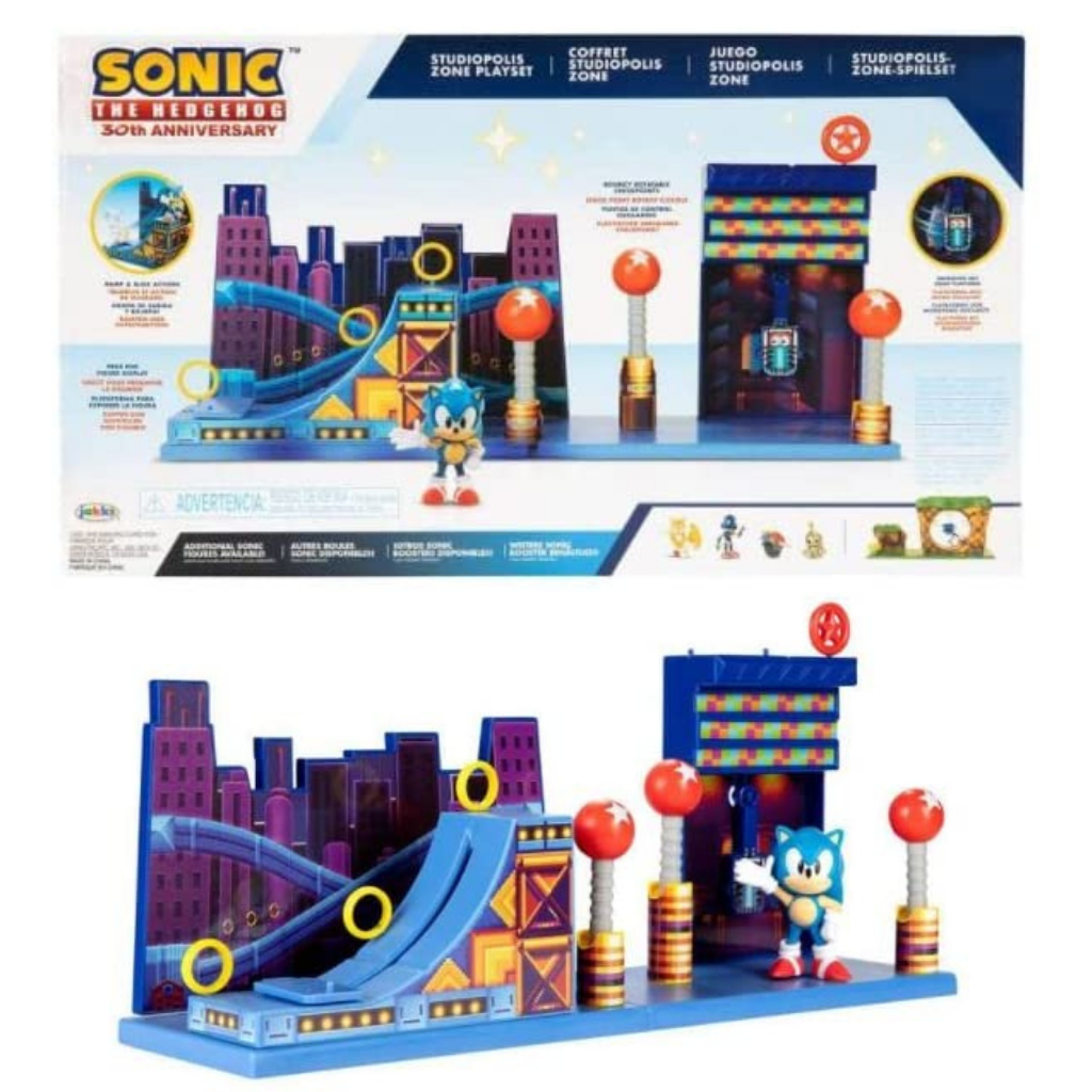 Sonic the Hedgehog 30th Anniversary Studiopolis Zone Playset with 2.5 ...