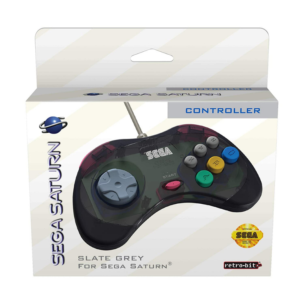 Retro-bit Sega Saturn Control Pad Model 2 USB - Black - Micro Center