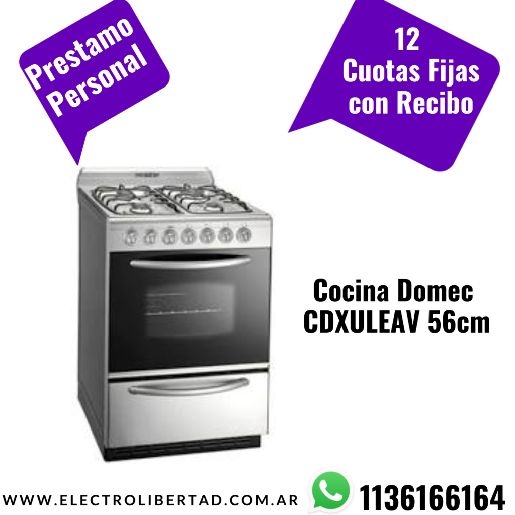Cocina Domec CDXULEAV 56cm Electrolibertad