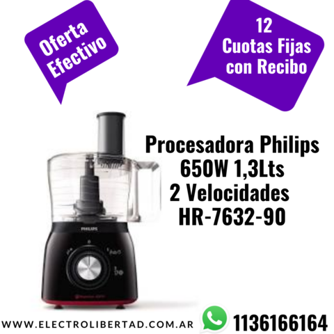 Licuadora de Pie Philips 600W 2Lts 3 Velocidades HR-2030-10