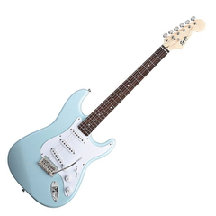 SQUIER Stratocaster Bullet, RWN, SSS, c/tremolo, Color Daphne Blue