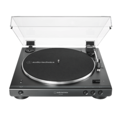 AUDIO TECHNICA AT-LP60XSPBT-BK Bandeja Giradisco de Accionamiento por correa. Color negro. Con Bluetooth y Parlantes