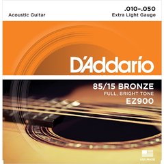 DADDARIO ENCORDADO 010-050 P/GUIT ACÚSTICA BRONCE 85/15, EXTRA BLANDAS - EZ900