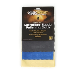 MusicNomad - 3 Super Soft Edgless Microfiber Suede Polishing Cloth Pak - MN203