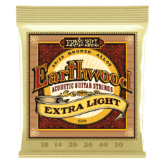 ERNIE BALL 10-50 EARTHWOOD EXTRA LIGHT 80/20 BRONZE ACOUSTIC GUITAR STRINGS - 2006